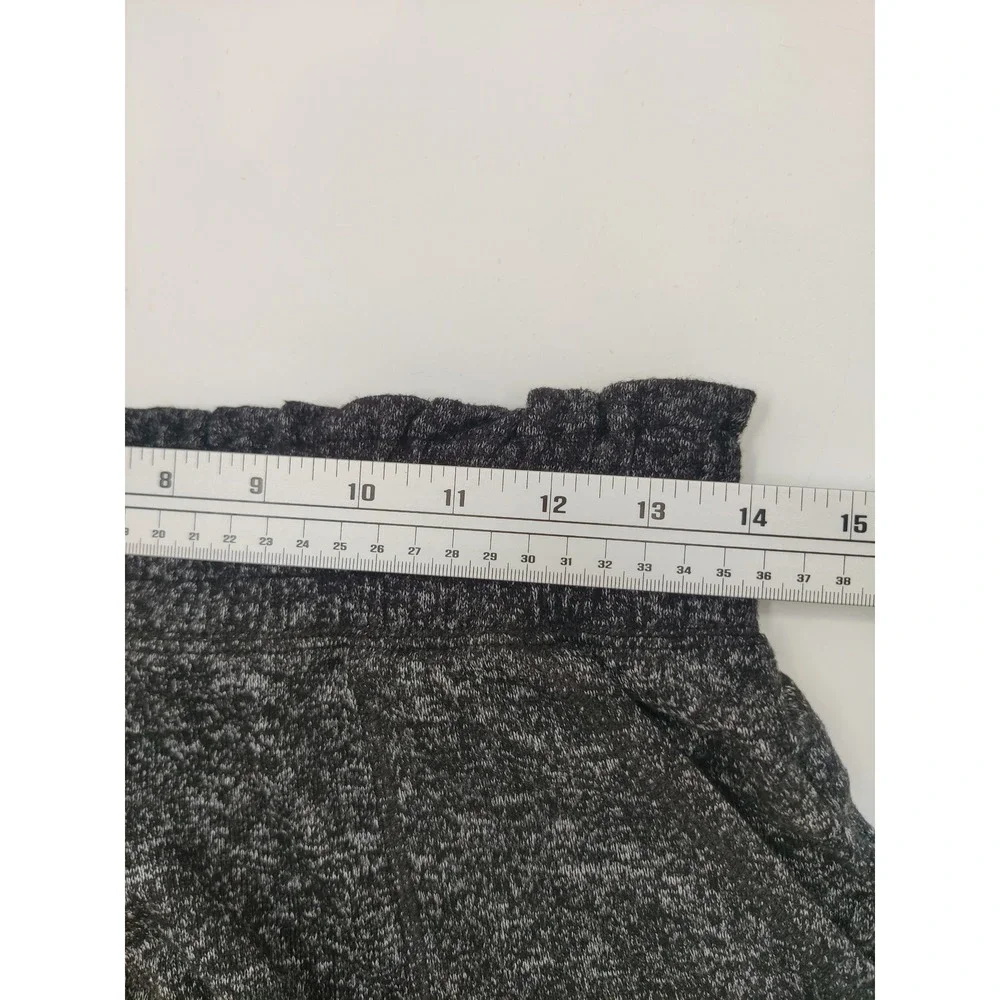 So Lounge Life‎ Shorts Womens Small Black Marl Scrunched Waist Cozy Dorm Pockets